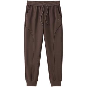 Мужские утепленные свободные спортивные штаны с начесом из хлопка, эластичными манжетами и эффектом "разбитых костей" CAMEL, черный