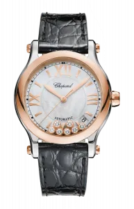 Часы Chopard Happy sport с розовым золотом и бриллиантами 36 мм