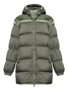 Пуховик с капюшоном Add, зеленый