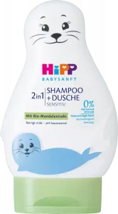 Детский шампунь и усилитель Душ 2в1 чувствительный 200мл Hipp