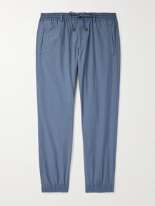 Teknosartorial облегающие зауженные брюки из хлопчатобумажной смеси с поплином на завязках INCOTEX, синий