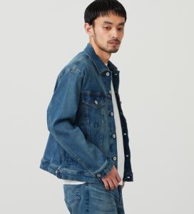 Комплект EDWIN: джинсовая куртка из трикотажа и джинсы из эластичной ткани, цвет Medium Blue