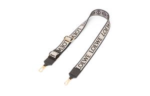 Анаграмма Жаккард с ремнем из телячьей кожи Женский Морской синий и черный LOEWE