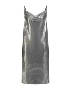 Платье миди Versace, серебряный