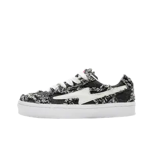 JimiXiong Низкие скейтерские кросcовки унисекс черный деним, цвет Black Denim