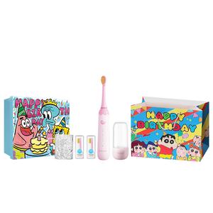 Электрическая зубная щетка 3 режим работы умный хронограф полностью автоматическая звуковая вибрация мягкая щетина FT7110 набор FLYCO, розовый