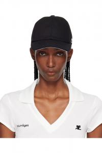 Фирменная хлопковая кепка 'ac' Courrèges, черный