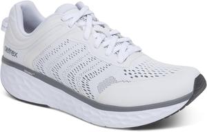 Мужские ортопедические кроссовки Aetrex Chase с поддержкой свода стопы - облегчение при подошвенном фасците, комфортная сетка, регулируемые шнурки, белый