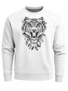 Neverless Свитшот 'Tiger' в белом цвете