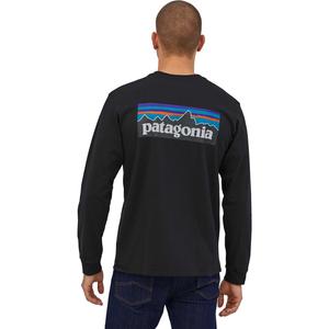 Мужская футболка с длинными рукавами с логотипом P-6 Responsibili-Tee Patagonia, Black