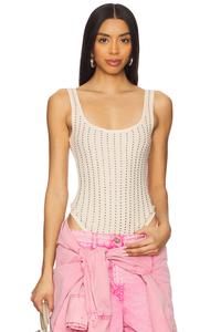 Боди The Attico, fade ecru