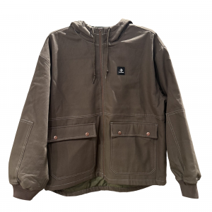 Converse Мужская пуховая куртка темно-хаки с капюшоном, средней толщины