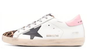 Golden Goose Super-Star White Pink Leopard Dark Grey Patch Women's