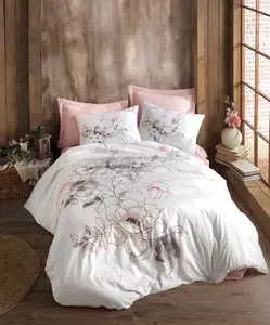 Комплект постельного белья Mode Line 200x220 см, хлопок, перкаль, нежно-розовый Morhane