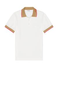 Поло с воротником Slim Fit Burberry, Chalk