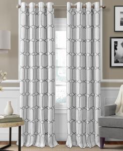 Геометрические шторы для затемнения комнаты Kaiden Elrene Home Fashions, Gray, 52x84