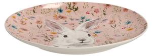 Сервировочная тарелка home & you Sirsobunny, розовый - фарфор - 31 x 4 x 31 см