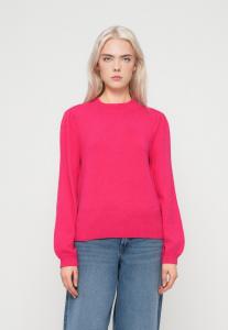 Джемпер VILA VIRIL TURTLE BALLOON, Jazzy/Dark Melange/Neon Pink