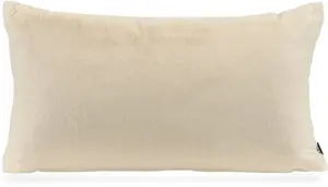 Х.ОК.К. Декоративная подушка "Плюш", бархатисто-мягкая, приятная на ощупь, включая наполнитель, чехол на молнии H.O.C.K. 45х45 см, цвет natur, naturweiß + unifarben