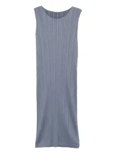 Плиссированное платье миди Pleats Please Issey Miyake, синий