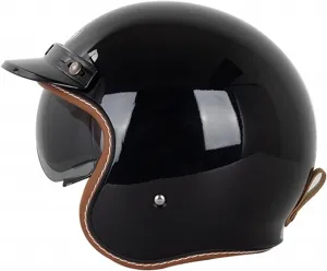 Реактивный шлем, винтажный мотоциклетный шлем, шлем для скутера, шлем для мопеда, ретро-винтажный шлем для чоппера, мотоциклетный шлем с визором, одобренный ECE/DOT Hejunlian, 7