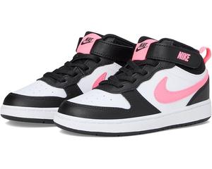 Кроссовки Nike Kids Court Borough Mid 2, цвет Black/Sunset Pulse/White