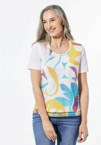 Футболка с принтом MIT RUNDHALSAUSSCHNITT GOLDNER, белый