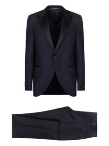 Костюм Canali из шерсти с атласными лацканами, синий