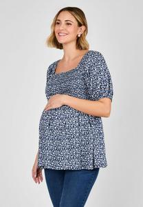 Блуза MATERNITY FIT - DITSY SHIRRED JoJo Maman Bébé, синий