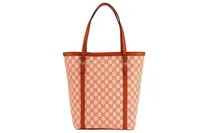 GUCCI Сумка через плечо среднего размера с кожаной отделкой оранжевая