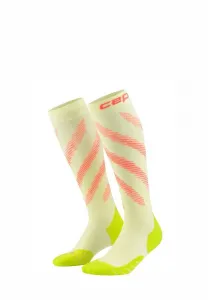 Высокие эллиптические носки до колена run edt Cep, Lime Neon/Coral