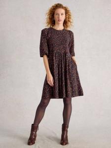 Платье Maeva Abstract из джерси White Stuff, Navy/Multi