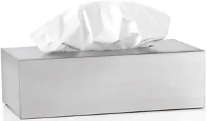 Коробка для бумажных салфеток BLOMUS "NEXIO", коробка для косметических салфеток, матовая нержавеющая сталь 12х7,5х24 см, цвет silberfarben