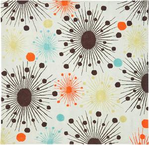 Ковер SAFAVIEH, 183 x 183 см, Soho Collection, Light Blue & Multi, ручной работы из шерсти и вискозы, идеален для помещений с высокой проходимостью в гостиной, спальне (SOH747C)