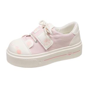 Worm's Home Скользоустойчивые износостойкие женские лоу-топ скейтборд кроссовки розовые, цвет Pink