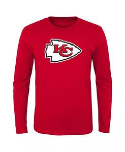 Футболка с длинным рукавом с логотипом начальной школы «Little Boys Red Kansas City Chiefs» Outerstuff