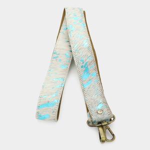 Ремешок для сумки из натурального меха теленка с принтом брызги краски FASHNZFAB