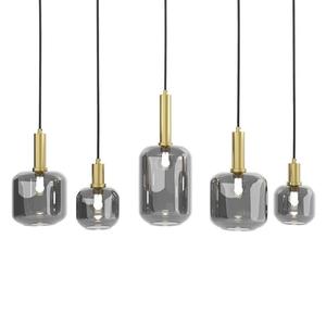 Подвесной светильник Loistaa Mome Typ B, копченое стекло / железо - 5-световое