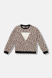 Детская хлопковая толстовка Guess, бежевый