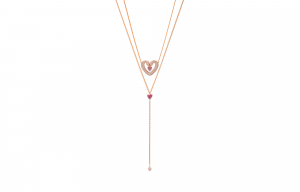 Swarovski Женское колье с искусственными кристаллами Rose Gold