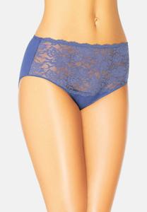 Трусы Teyli Hohe Taille Baumwoll mit floraler Spitze Violetta, синий