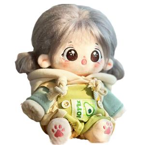 Надувная хлопковая кукла со сменным нарядом плюшевая кукла высотой 20 см Happy Fish, Avocado Clothing Sets