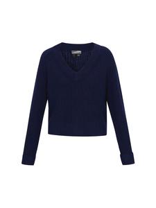 Женский свитер темно-синего цвета DreiMaster Vintage
