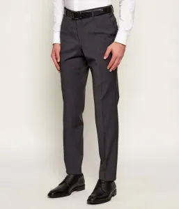 Шерстяные брюки H-Genius-MM-251 slim fit Boss, графитовый