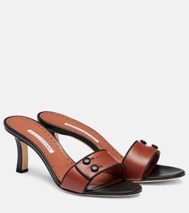 Muluka 70 кожаные мюли Manolo Blahnik, 2118/0015 Mbrw/Blck