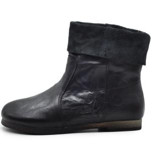 ARTMU Женские чёрно-коричневые полусапожки A0-966 коричневый хлопок, цвет A0-966 Brown Cotton