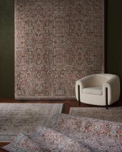 Ковер SAFAVIEH, 161 x 229 см, Vivaldi Collection, Rust & Ivory, традиционный винтажный восточный дизайн, не линяет и прост в уходе, идеален для помещений с высокой проходимостью в гостиной, спальне (VIV546P)