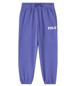 Спортивные брюки из хлопковой смеси с логотипом Polo Ralph Lauren Kids, Classic Blue