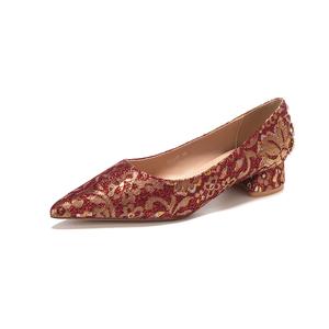 Туфли на высоком каблуке 3 см, женские QITUMAUL, Red[Heel Height 3Cm]