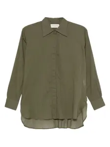 Рубашка с потайной застежкой Officine Generale, зеленый